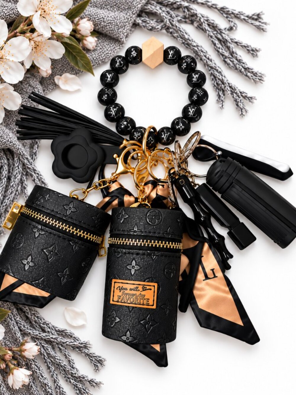 Women's Safety Keychain with accessories